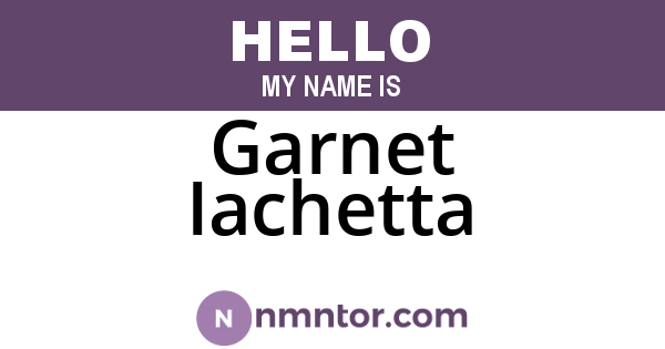 Garnet Iachetta