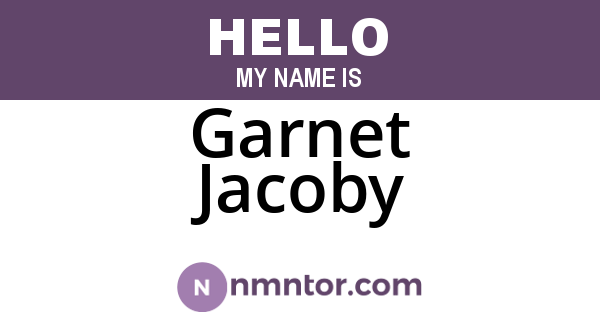 Garnet Jacoby