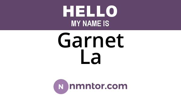 Garnet La