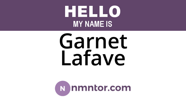 Garnet Lafave