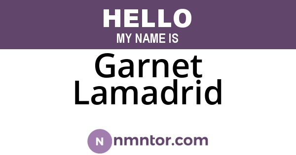 Garnet Lamadrid