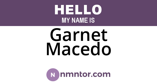 Garnet Macedo