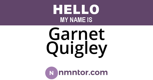 Garnet Quigley