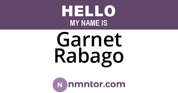 Garnet Rabago