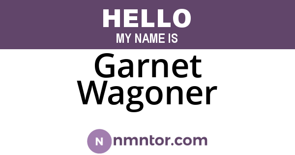 Garnet Wagoner