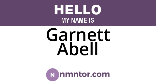 Garnett Abell