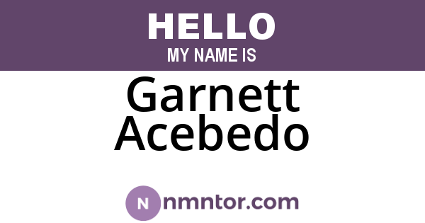 Garnett Acebedo