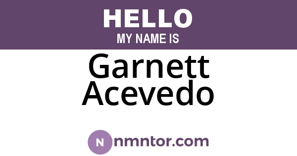 Garnett Acevedo