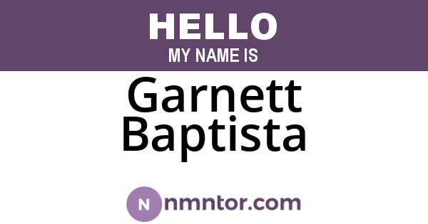 Garnett Baptista