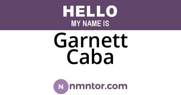 Garnett Caba