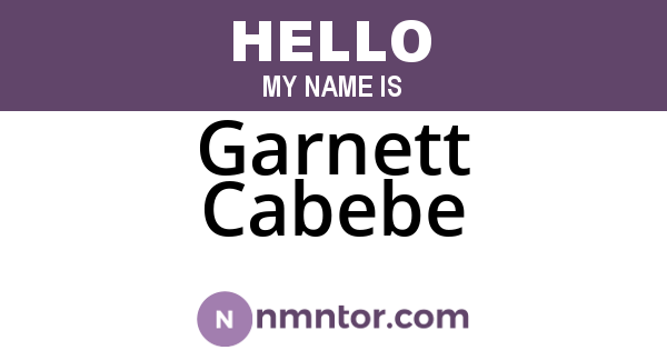 Garnett Cabebe