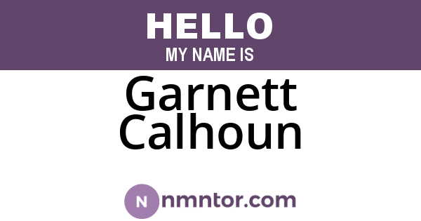 Garnett Calhoun