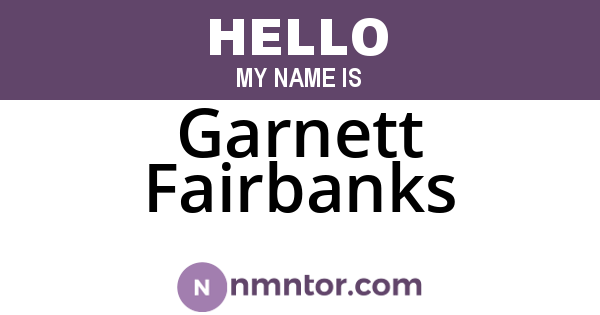 Garnett Fairbanks