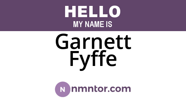 Garnett Fyffe