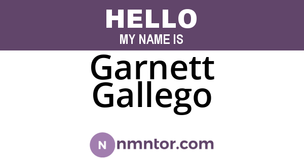 Garnett Gallego