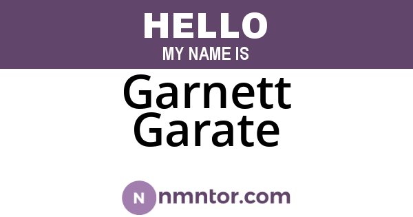 Garnett Garate