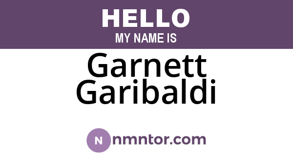 Garnett Garibaldi