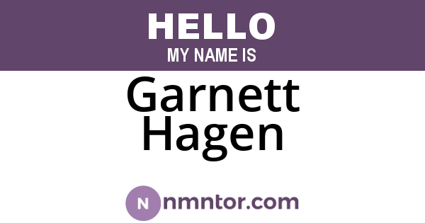 Garnett Hagen