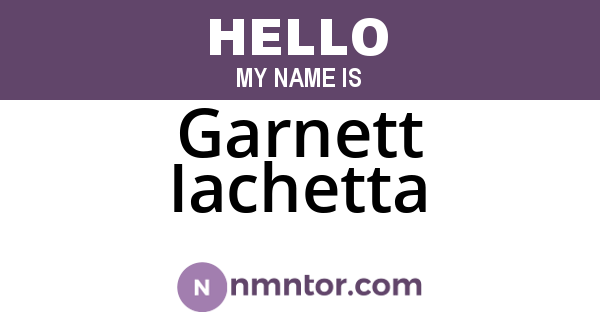 Garnett Iachetta