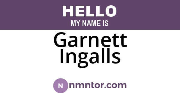 Garnett Ingalls