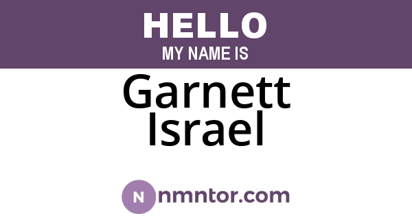 Garnett Israel