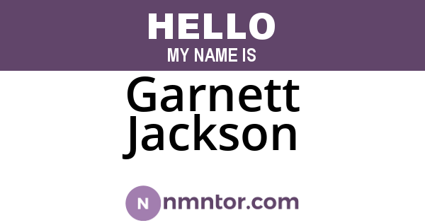 Garnett Jackson