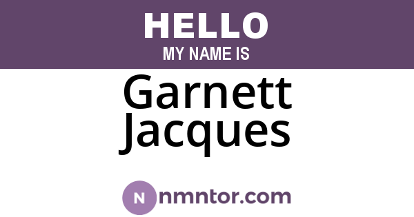 Garnett Jacques