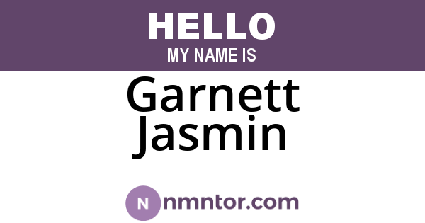 Garnett Jasmin