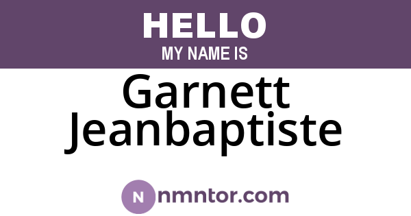 Garnett Jeanbaptiste