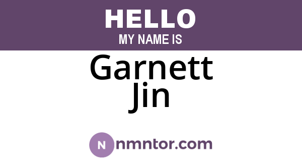 Garnett Jin