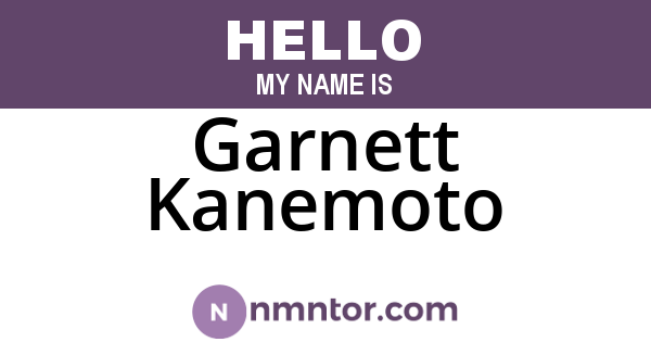 Garnett Kanemoto