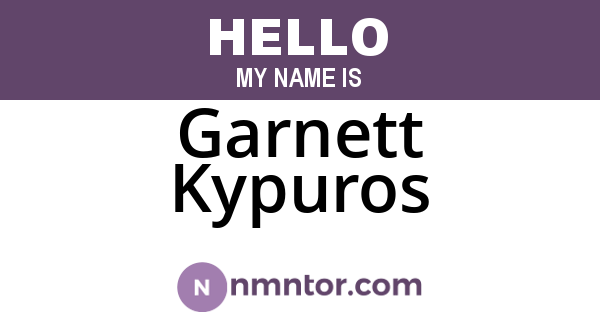 Garnett Kypuros