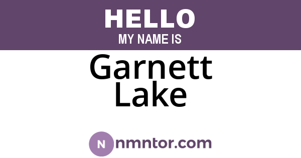 Garnett Lake