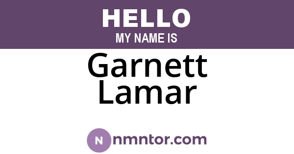 Garnett Lamar