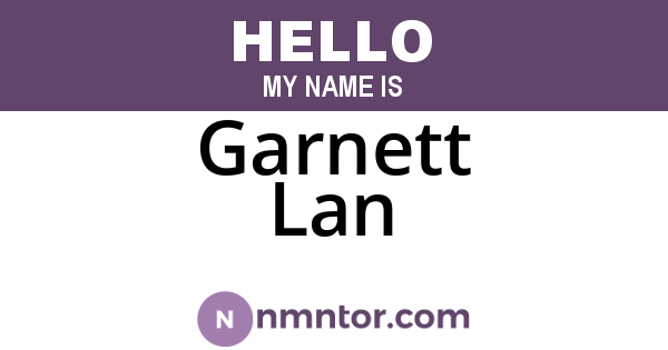 Garnett Lan
