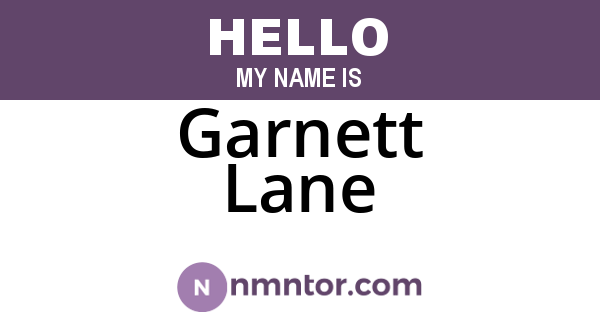 Garnett Lane