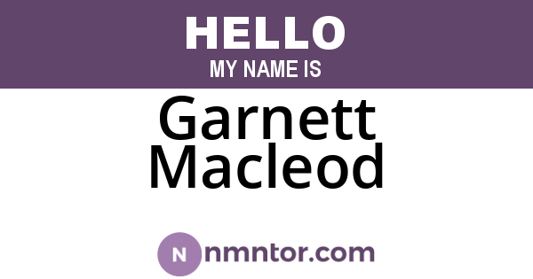 Garnett Macleod