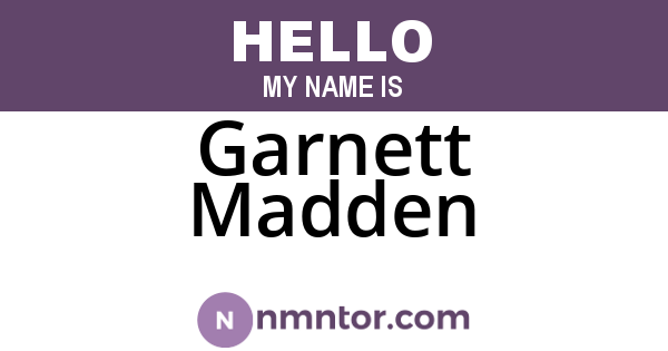 Garnett Madden