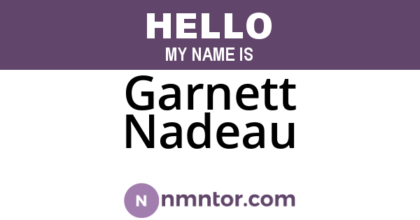 Garnett Nadeau