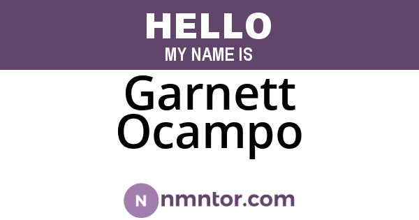 Garnett Ocampo