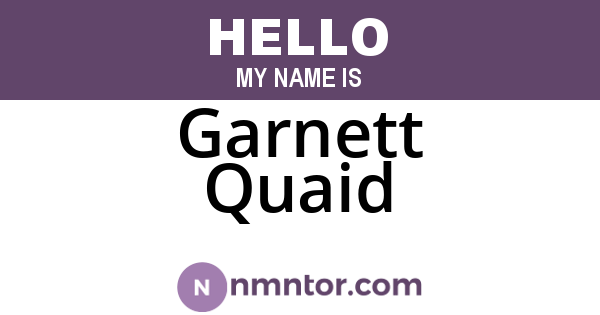 Garnett Quaid