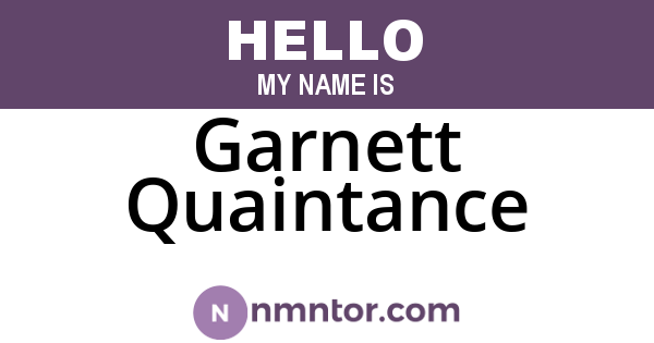 Garnett Quaintance
