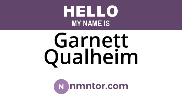 Garnett Qualheim