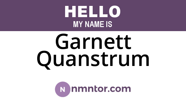 Garnett Quanstrum