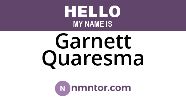 Garnett Quaresma