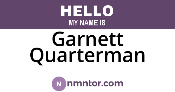 Garnett Quarterman