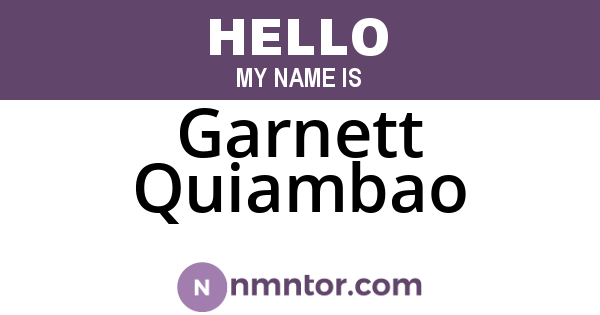 Garnett Quiambao
