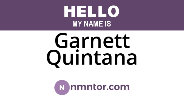 Garnett Quintana