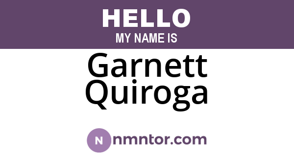 Garnett Quiroga