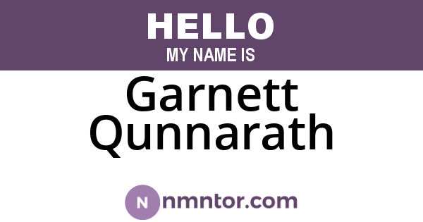 Garnett Qunnarath